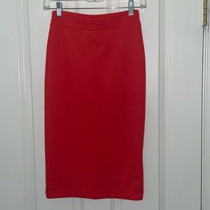 Forever 21 Orange Knee Length Skirt - Size S